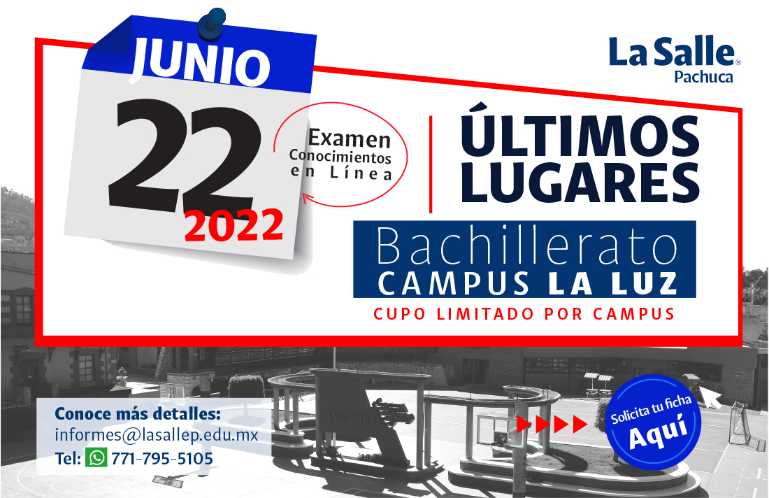 Examen de Admisión Bachillerato Campus La Luz 23 de marzo 2022